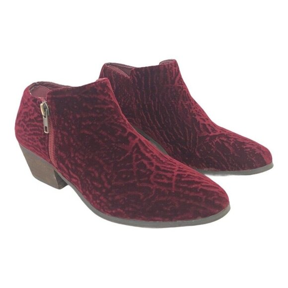 Very Volatile Wine Crushed Velvet Bootie - Picture 1 of 9